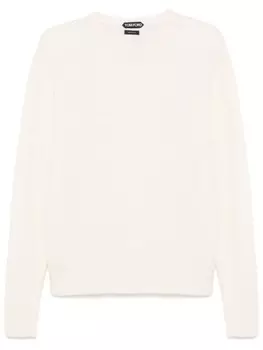 Свитер с круглым вырезом TOM FORD, белый