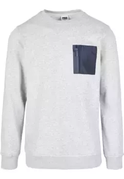 Свитер с круглым вырезом URBAN CLASSICS "URBAN Classics Men's Military Crew", синий