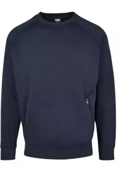 Свитер с круглым вырезом URBAN CLASSICS " Urban Classics Men's Raglan Zip Pocket Crew", цвет Midnightnavy