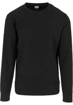 Свитер с круглым вырезом URBAN CLASSICS " Urban Classics Men's Diamond Quilt Crewneck", черный