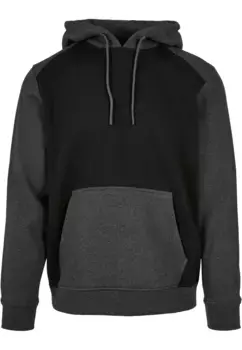 Свитер с круглым вырезом URBAN CLASSICS " Urban Classics Men's 2-Tone Fake Raglan Hoody", черный
