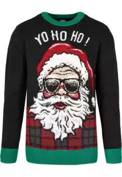 Свитер с круглым вырезом URBAN CLASSICS " Urban Classics Men's Ho Ho Ho Sweater", черный