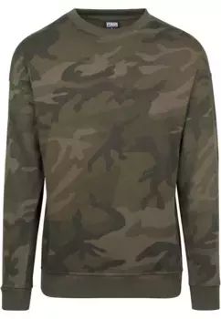 Свитер с круглым вырезом URBAN CLASSICS "URBAN Classics Men's Camo Crewneck", оливковый