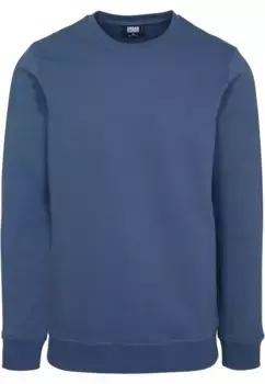 Свитер с круглым вырезом URBAN CLASSICS " Urban Classics Men's Basic Terry Crew", синий