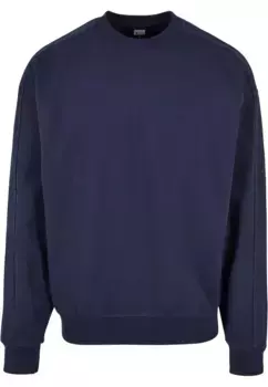 Свитер с круглым вырезом URBAN CLASSICS " Urban Classics Men's Heavy Terry Garment Dye Crew", синий