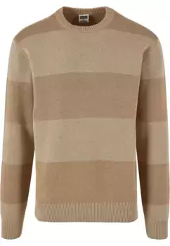 Свитер с круглым вырезом URBAN CLASSICS " Urban Classics Men's Heavy Oversized Striped Sweatshirt", цвет Warmsand/Wetsand