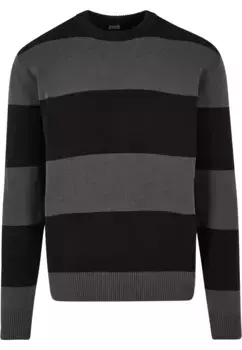 Свитер с круглым вырезом URBAN CLASSICS " Urban Classics Men's Heavy Oversized Striped Sweatshirt", черный