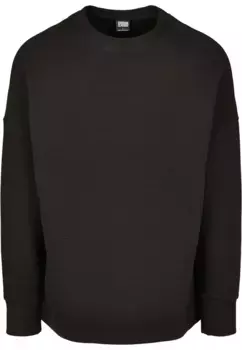 Свитер с круглым вырезом URBAN CLASSICS " Urban Classics Men's Cut On Sleeve Naps Interlock Crew", черный