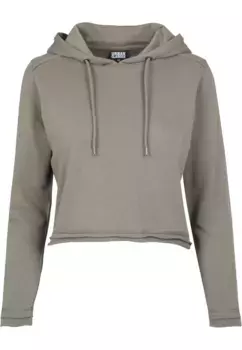Свитер с круглым вырезом URBAN CLASSICS " Urban Classics Ladies Cropped Terry Hoody", зеленый