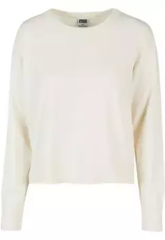 Свитер с круглым вырезом URBAN CLASSICS " Urban Classics Ladies Ladies Eco Viscose Oversized Basic Sweater", белый