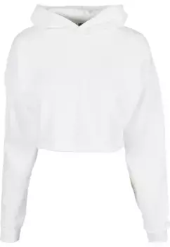Свитер с круглым вырезом URBAN CLASSICS " Urban Classics Ladies Oversized Cropped Hoody", белый