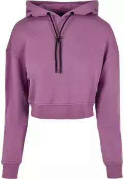 Свитер с круглым вырезом URBAN CLASSICS " Urban Classics Ladies Short Terry Hoody", фиолетовый
