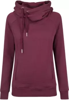 Свитер с круглым вырезом URBAN CLASSICS " Urban Classics Ladies Raglan High Neck Hoody", цвет Cherry