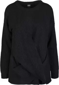 Свитер с круглым вырезом URBAN CLASSICS " Urban Classics Ladies Wrapped Sweater", черный