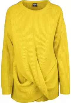 Свитер с круглым вырезом URBAN CLASSICS " Urban Classics Ladies Wrapped Sweater", цвет Lemonmustard