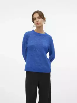 Свитер с круглым вырезом Vero Moda "VMFILUCA LS O-NECK PULLOVER GA NOOS", цвет Surf The Web Detail:Melange