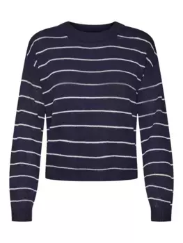 Свитер с круглым вырезом Vero Moda "VMSTORM LS O-NECK PULLOVER BF", цвет Astral Aura Stripes:W. Birch