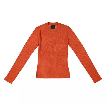 Свитер с круглым вырезом в рубчик от Givenchy, цвет Терракотовый
