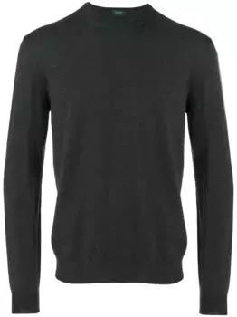 Свитер с круглым вырезом Zanone, серый