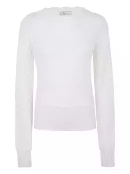 Свитер с кружевом BLUMARINE, белый