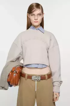 Свитер с логотипом Acne Studios, Mauve Grey