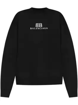 Свитер с логотипом BALENCIAGA, черный