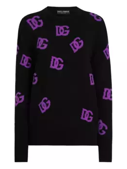 Свитер с логотипом DG DOLCE & GABBANA, черный