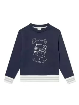 Свитер с логотипом Eleventy Kids, синий