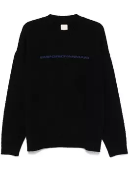 Свитер с логотипом Emporio Armani, черный