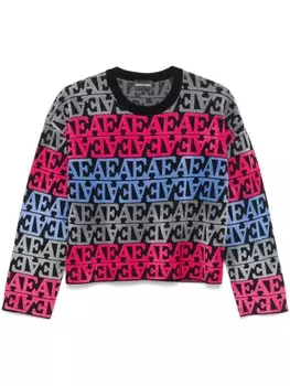 Свитер с логотипом Emporio Armani, черный