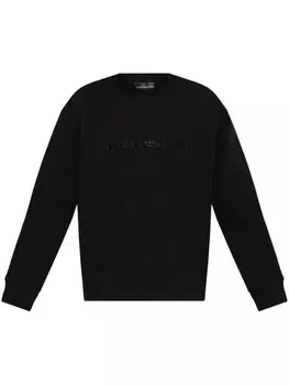 Свитер с логотипом Emporio Armani, черный