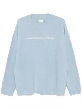 Свитер с логотипом Emporio Armani, синий