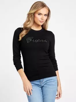 Свитер с логотипом Frieda Guess Factory, черный