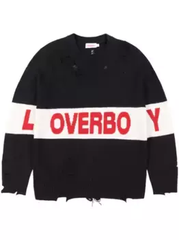 Свитер с логотипом и эффектом потертости Charles Jeffrey Loverboy, черный