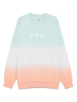 Свитер с логотипом из коллаборации с asics A.P.C., зеленый