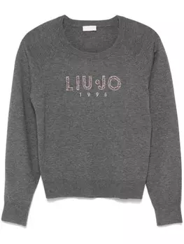 Свитер с логотипом LIU JO, серый