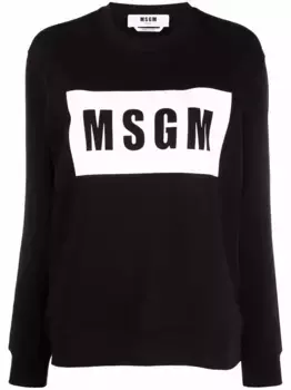 Свитер с логотипом MSGM, черный