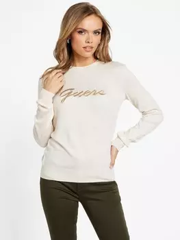 Свитер с логотипом Odetta Guess Factory, цвет Over Night Oats