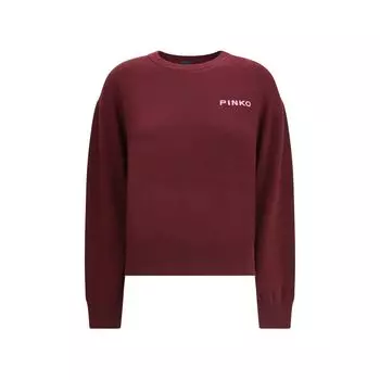 Свитер с логотипом Pinko, бордовый
