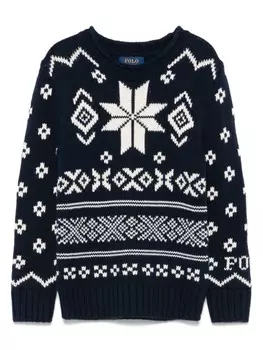 Свитер с логотипом Ralph Lauren Kids, синий