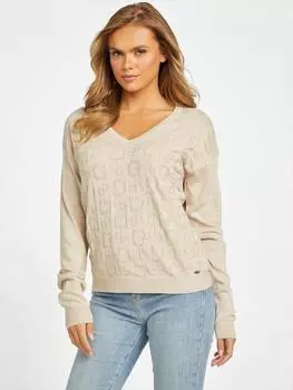 Свитер с логотипом Ritchell Guess Factory, цвет over night oats