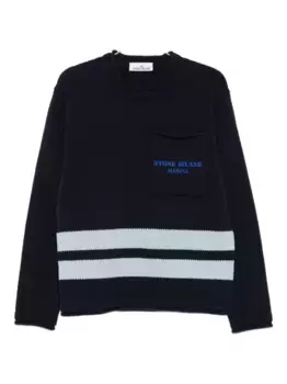 Свитер с логотипом Stone Island, синий