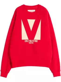 Свитер с логотипом VALENTINO GARAVANI, красный