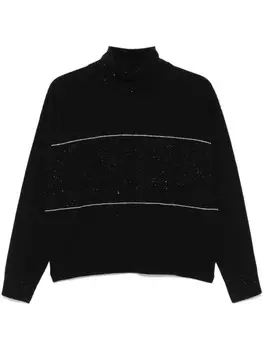 Свитер с люрексом Peserico, черный