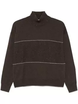 Свитер с люрексом Peserico, коричневый