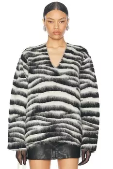 Свитер с матовой зеброй Marc Jacobs, цвет Black & White