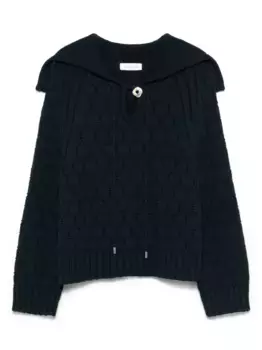 Свитер с матросским воротником Lanvin, синий