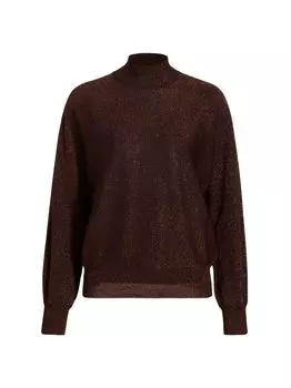 Свитер с металлическим доломаном Elie Tahari, черный