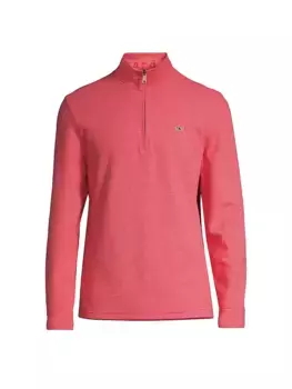 Свитер с молнией длиной в четверть и соленой водой Vineyard Vines, красный