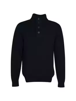 Свитер с молнией до половины длины с нашивкой Essential Barbour, черный